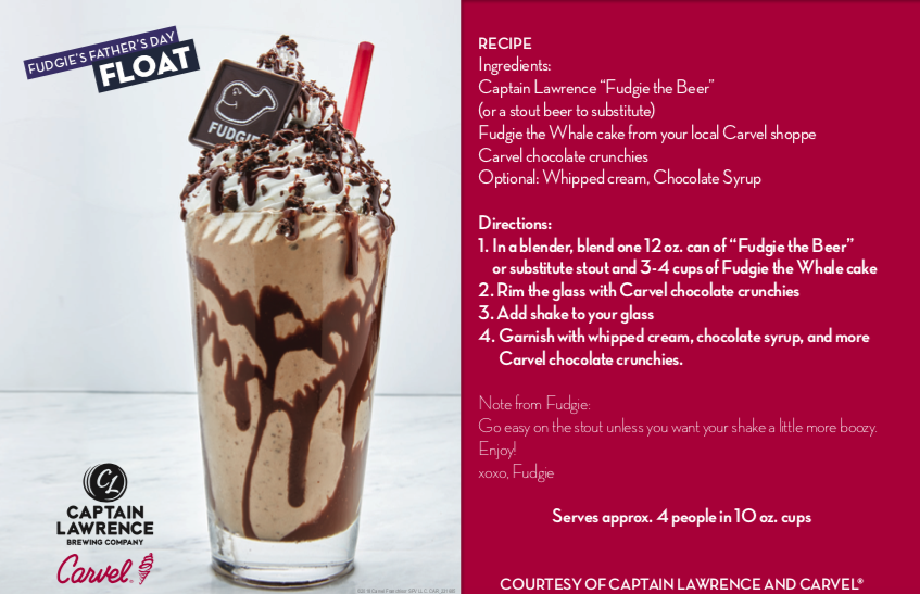 Fudgie's Float Recipe Card