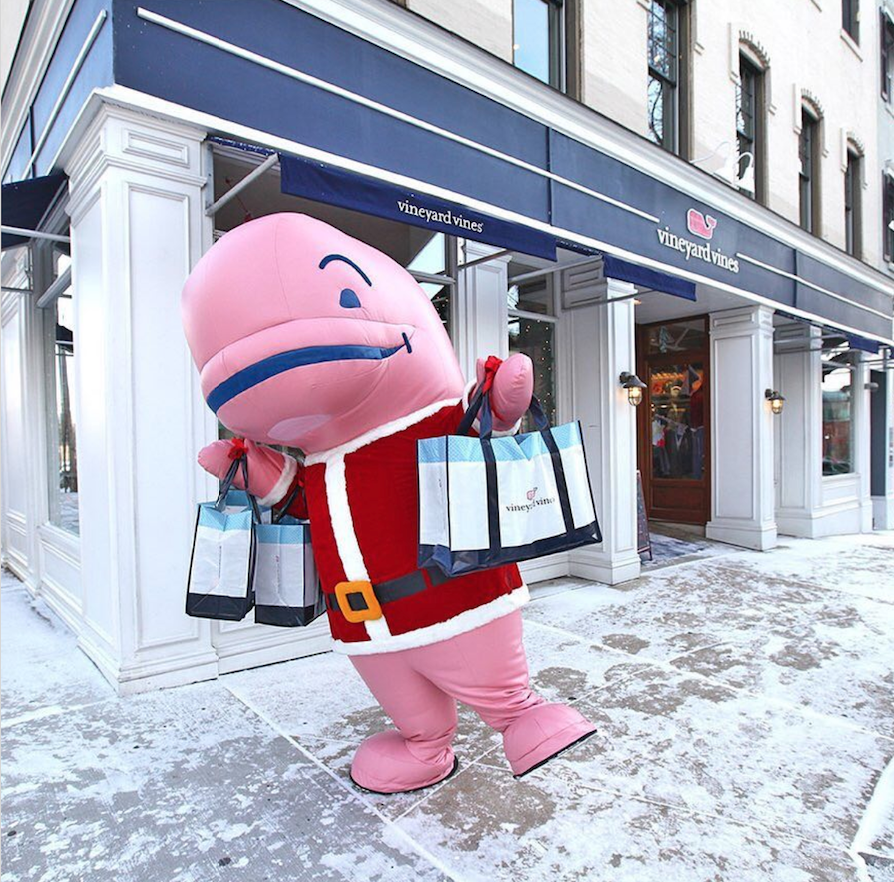 The smiling pink whales of Vineyard Vines move into Highland Village