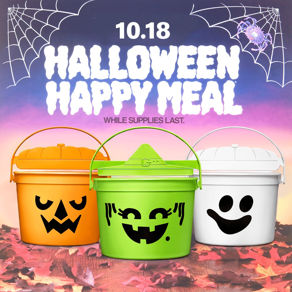 Promotional photo of McDonald's "Boo Buckets" Halloween promotion